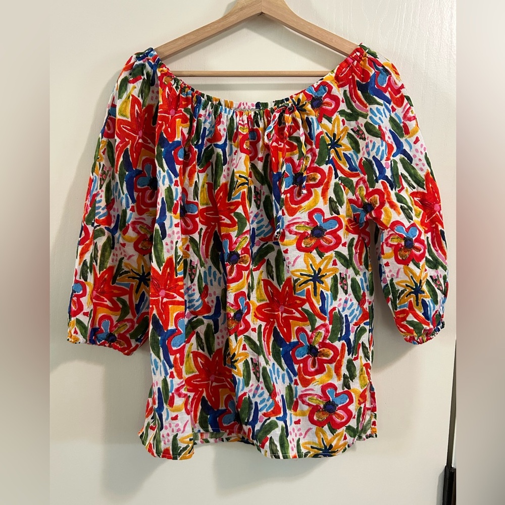 XL Women’s Linen Blouse - Picture 3 of 5